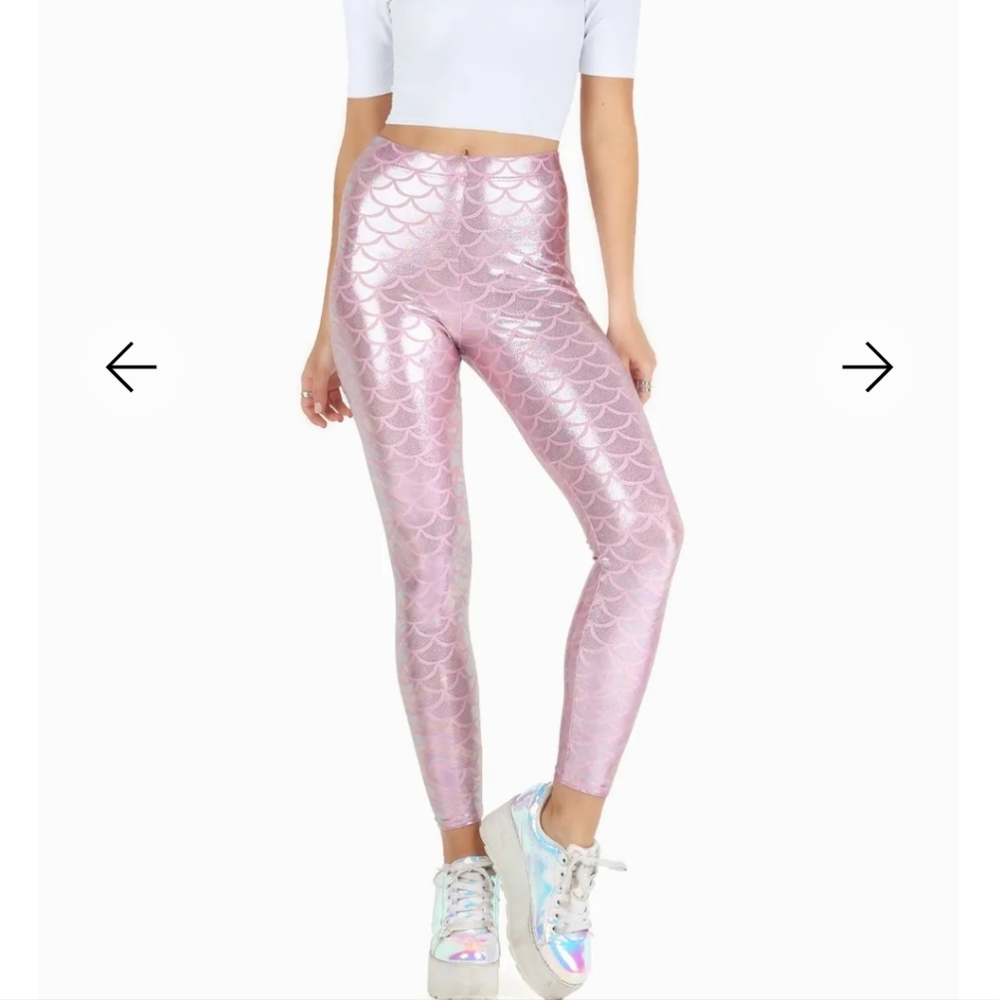 Blackmilk Mermaid Pink High Waisted Leggings - Limited